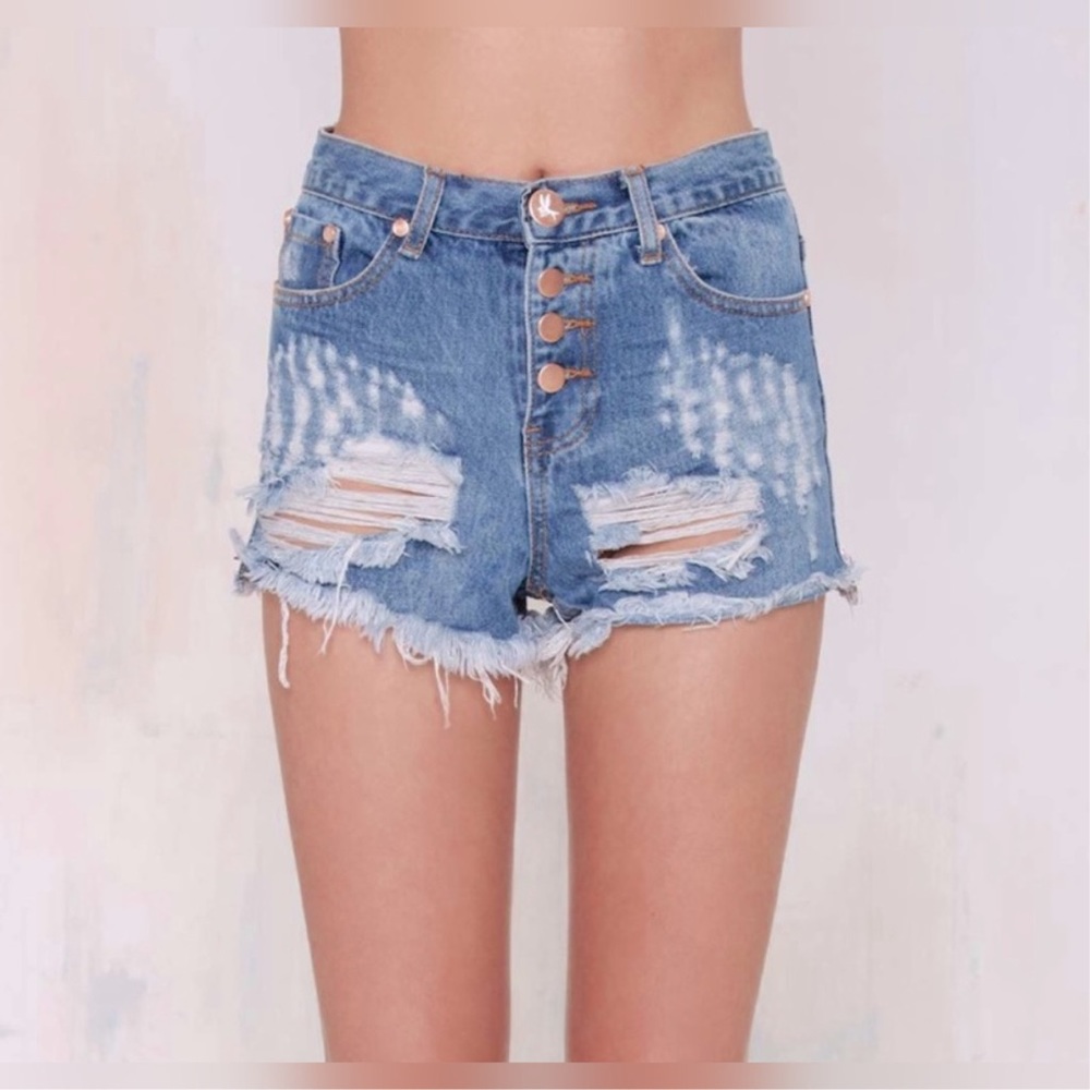 One Teaspoon High/Long Rise Button Fly Romeos - Picture 4 of 5